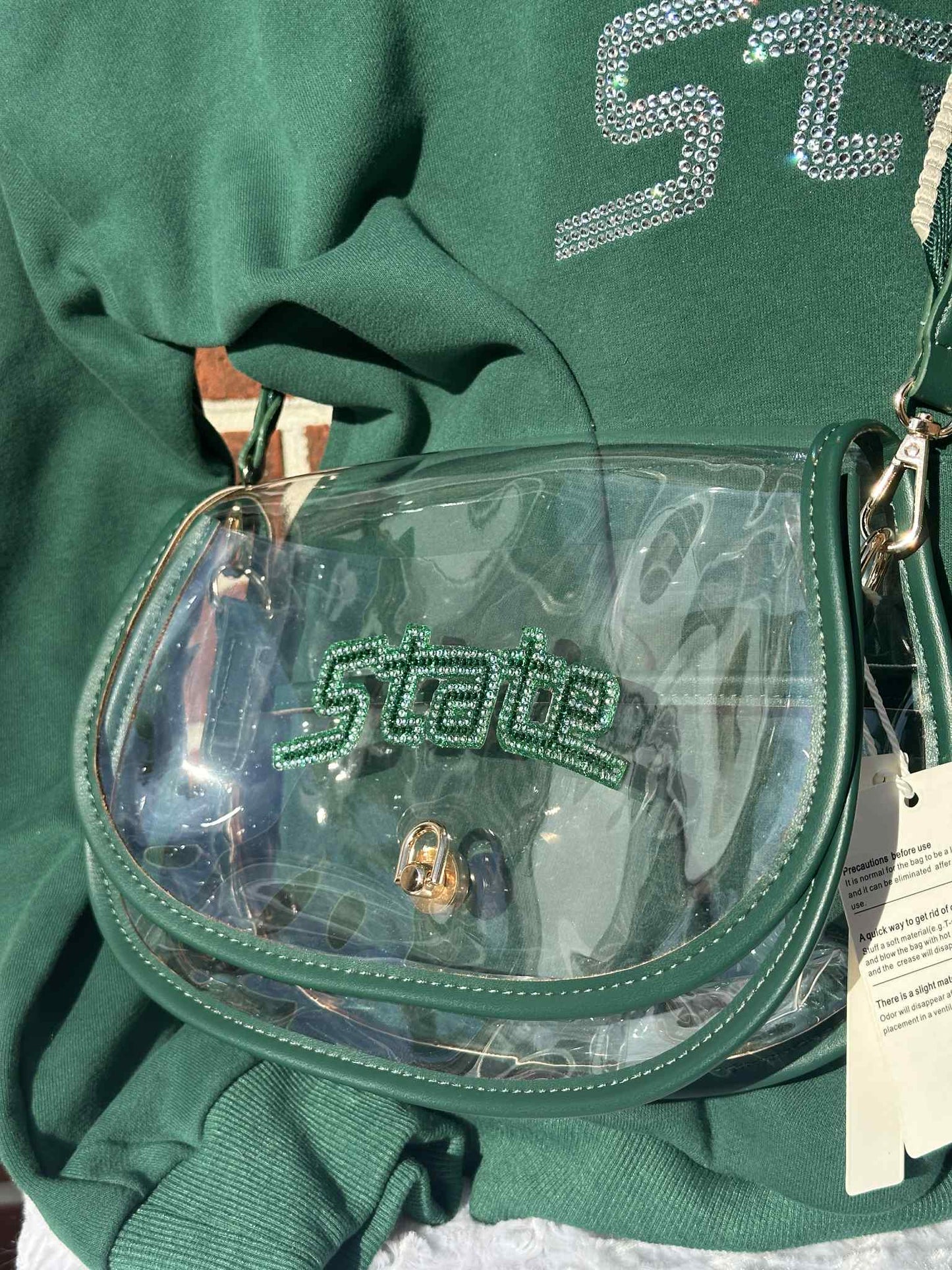 MSU State Arch Oval Clear Crossbody Purse