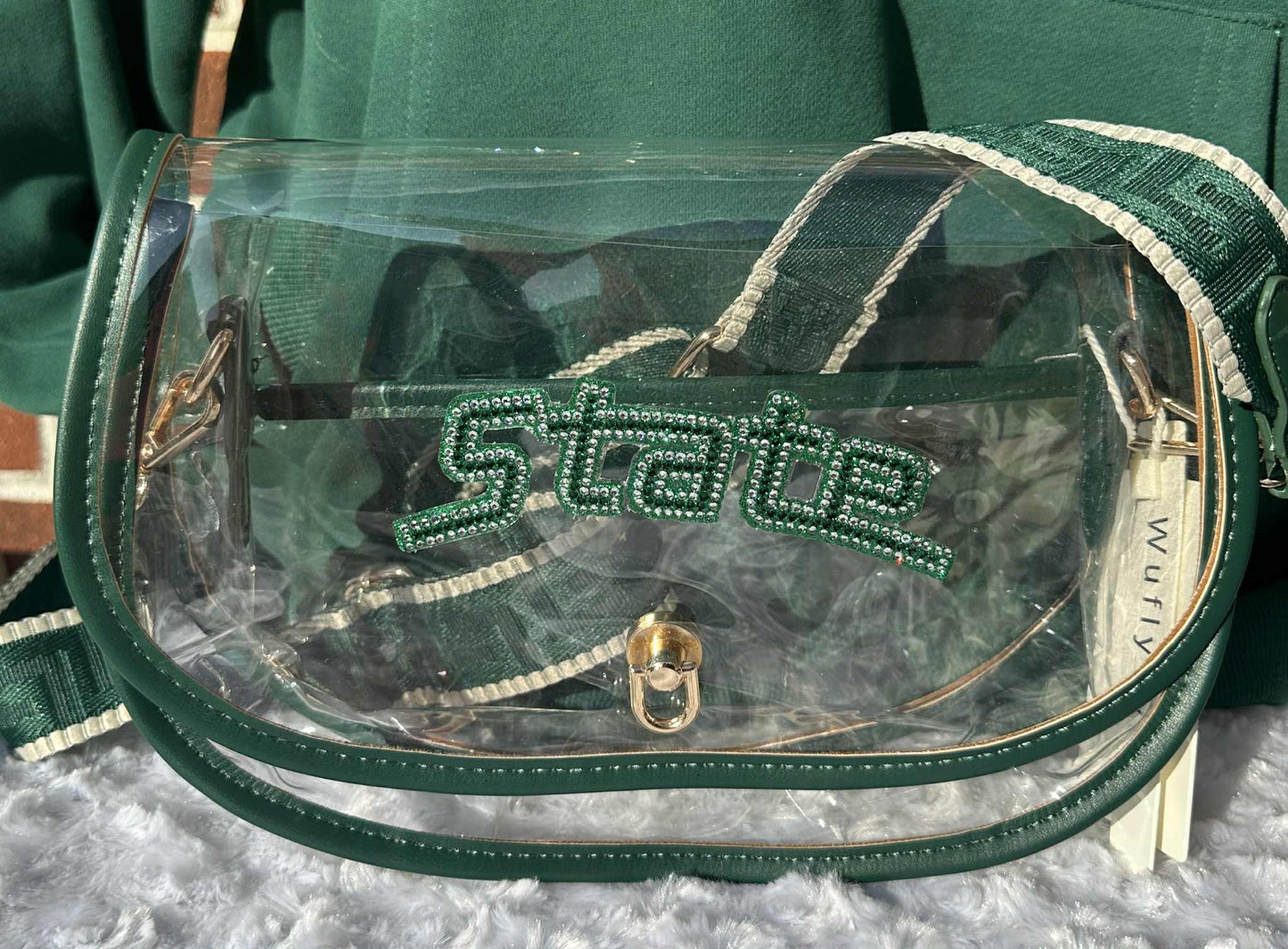 MSU State Arch Oval Clear Crossbody Purse