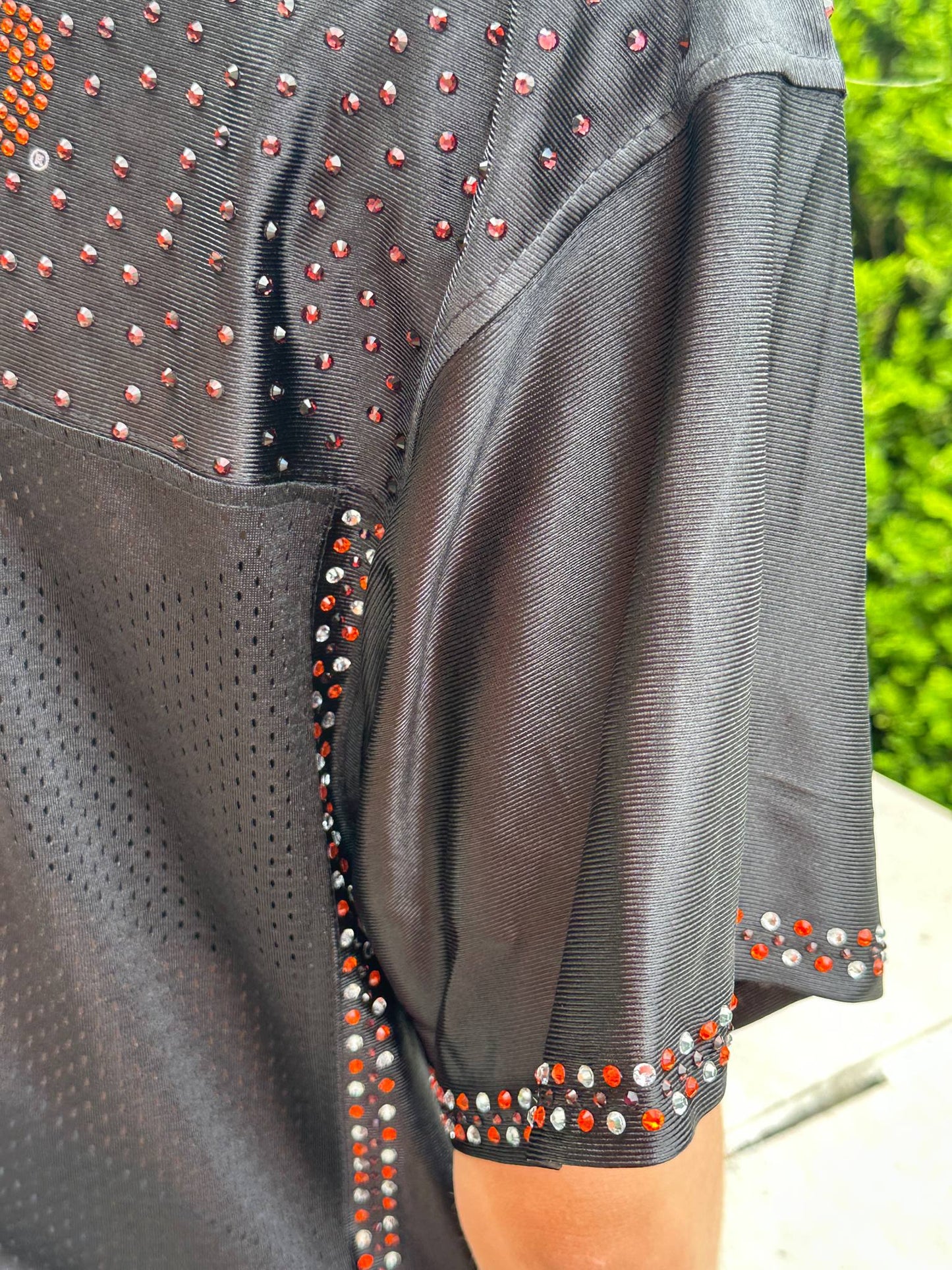 VT Bling Jersey – Black Handmade Rhinestone VT Game Day