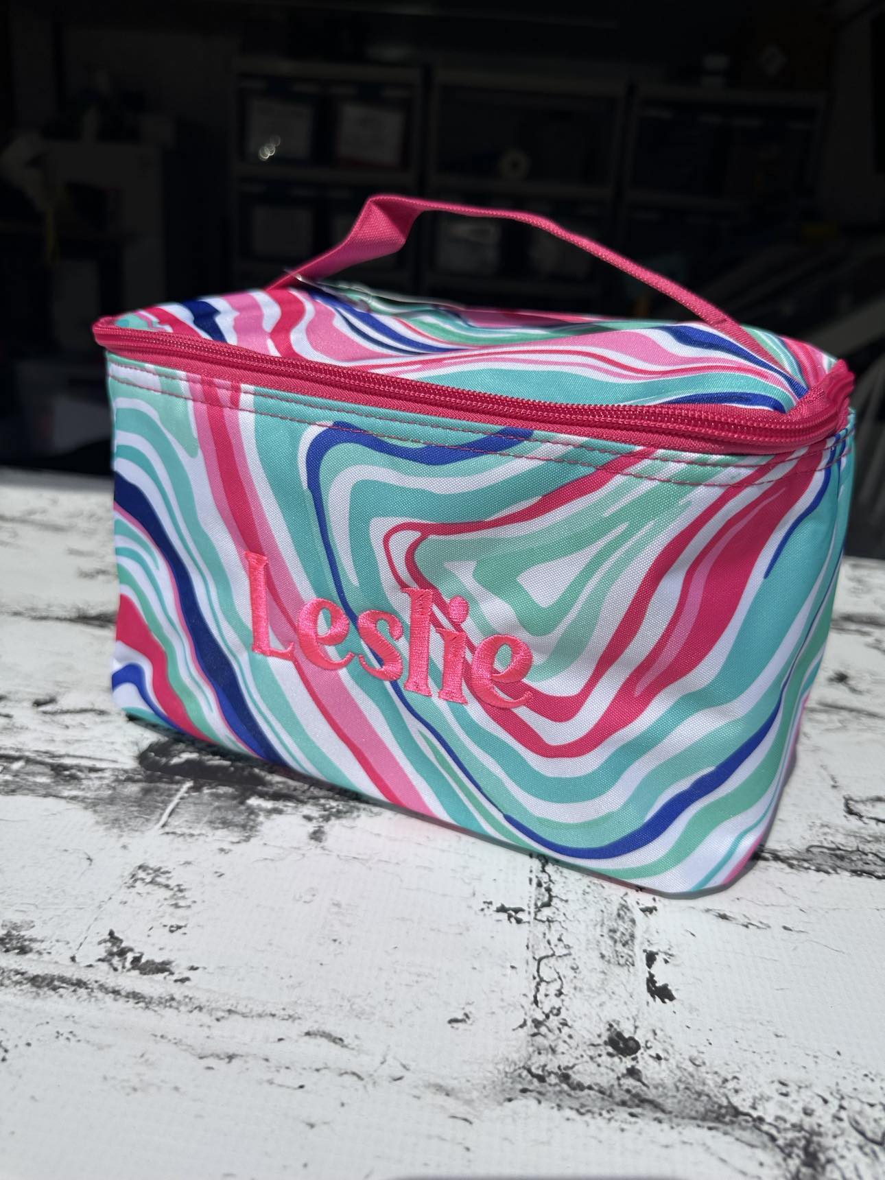 Multi color Wavy Travel Bag Case