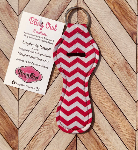 Pink Chevron Chapstick Holder
