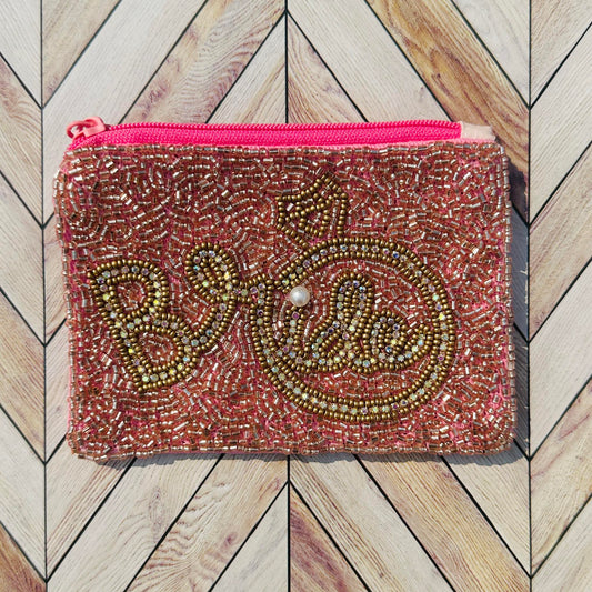 Bride Ring Beaded Coin Purse Bag