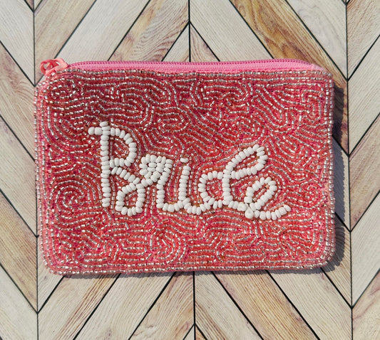 Bride Beaded Coin Purse Bag