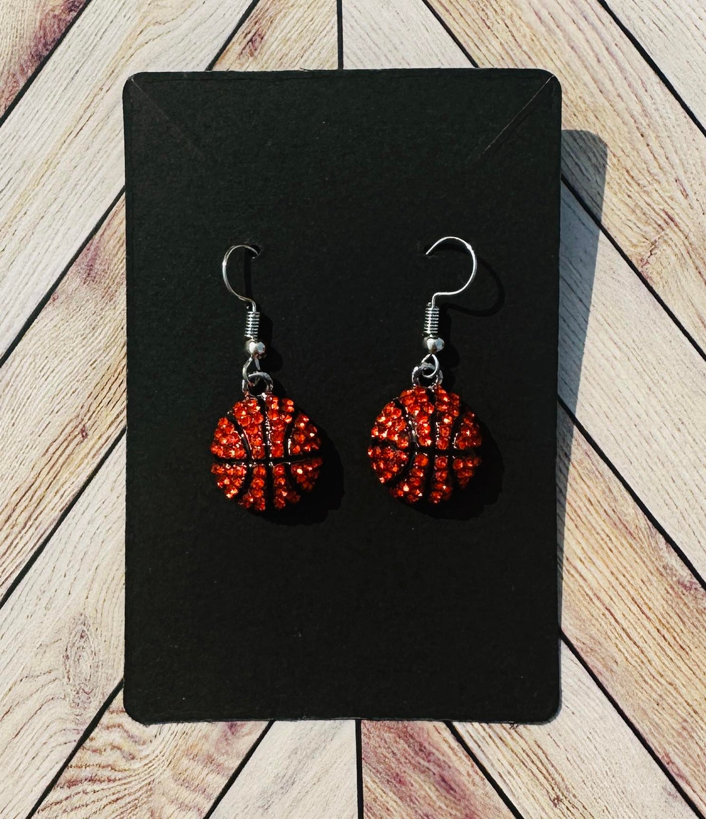 Basketball Bling Dangle Earrings