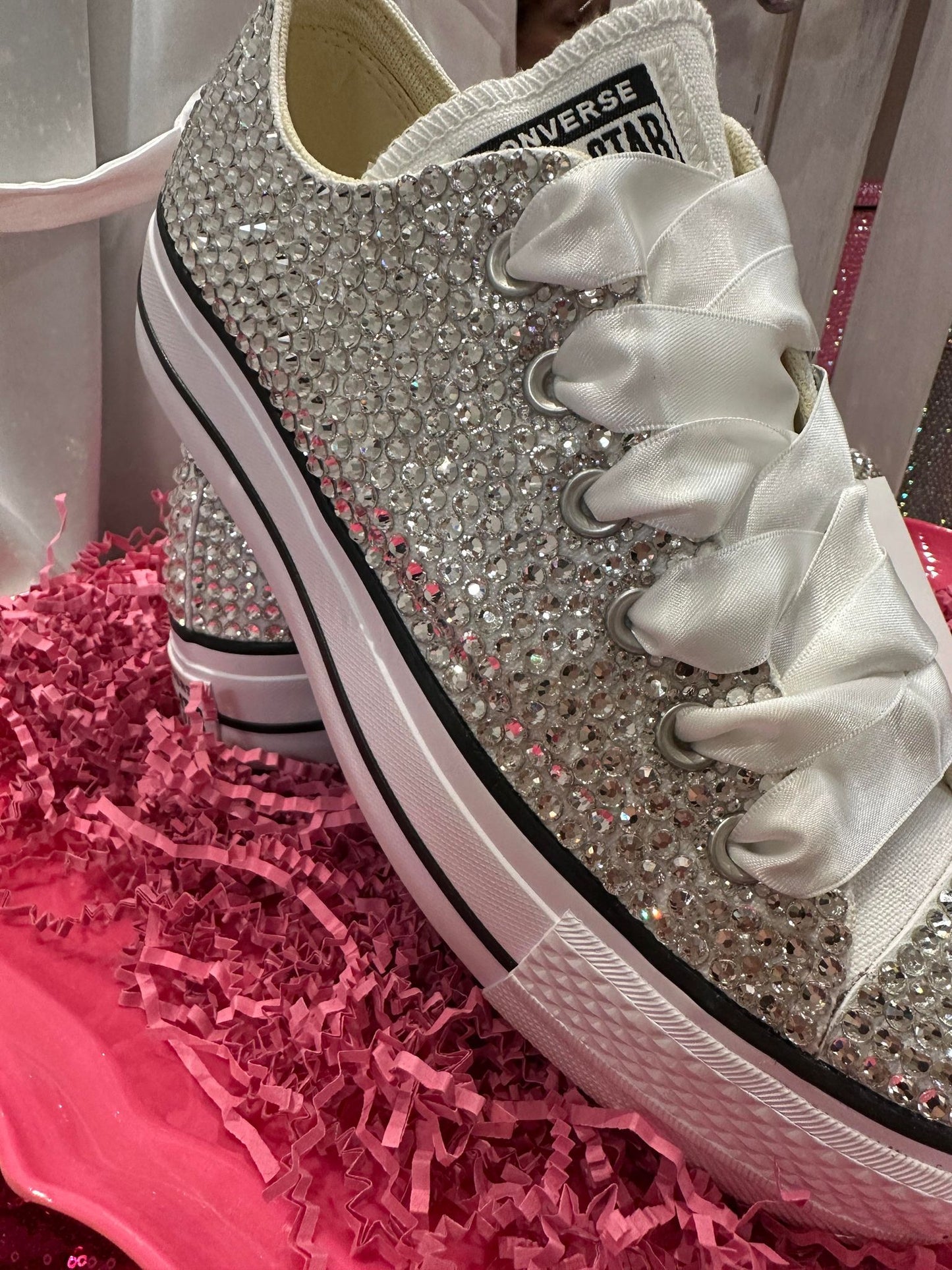 Bling Converse Low Top- Turnaround time is 6 weeks