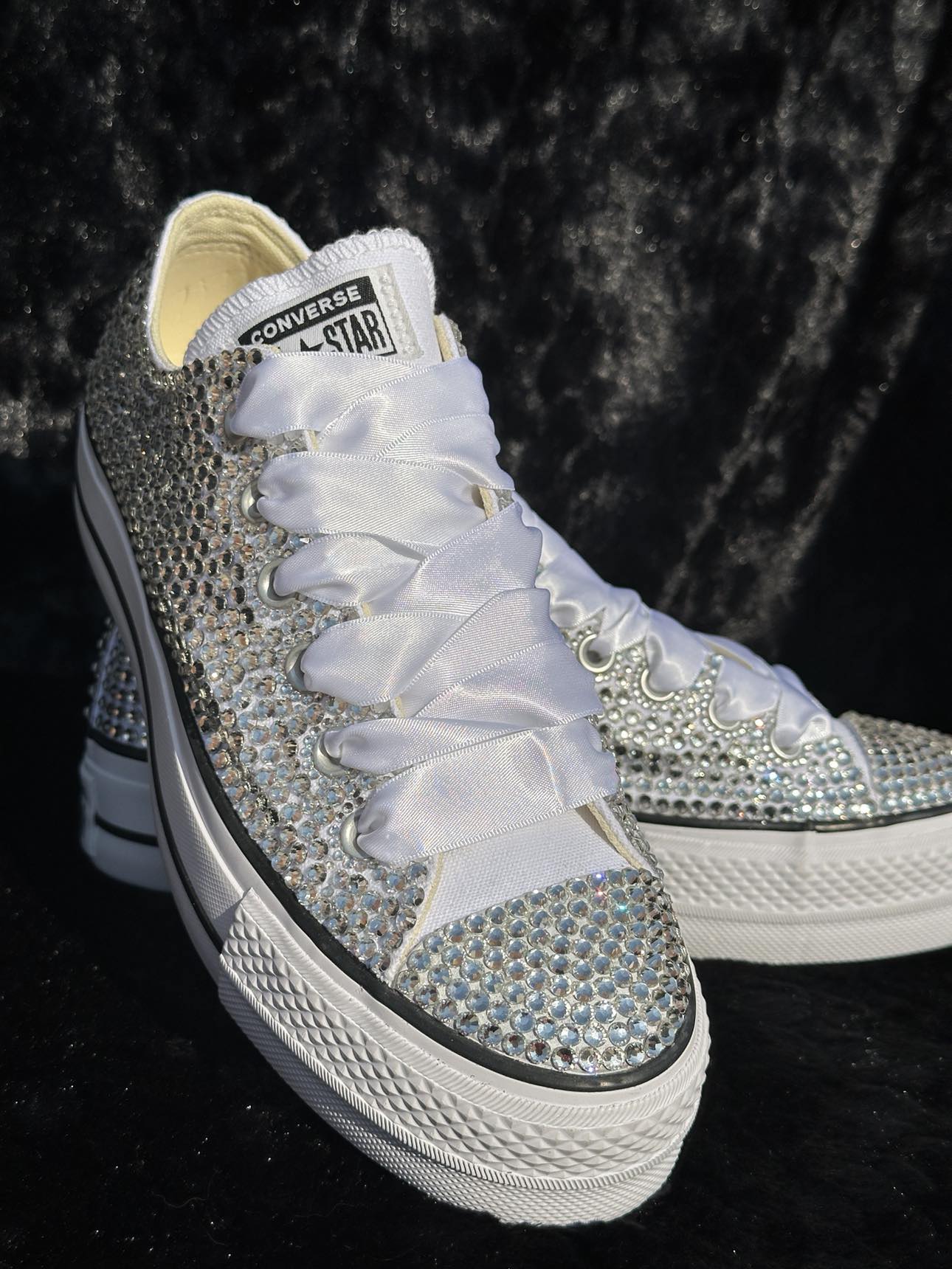 Bling Converse Low Top- Turnaround time is weeks – Bling Owl