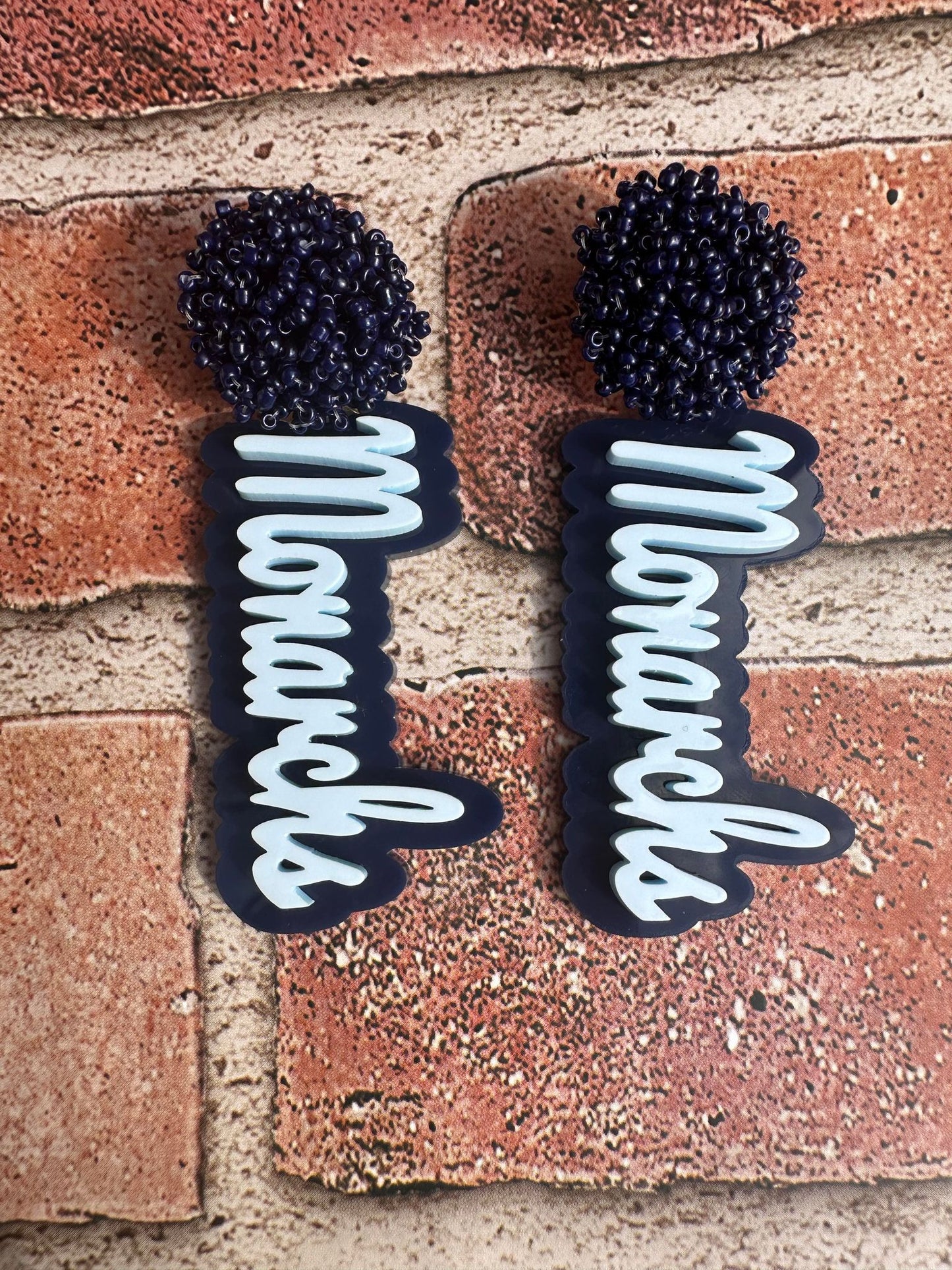 ODU Monarchs Acrylic Earrings- 2 Layer