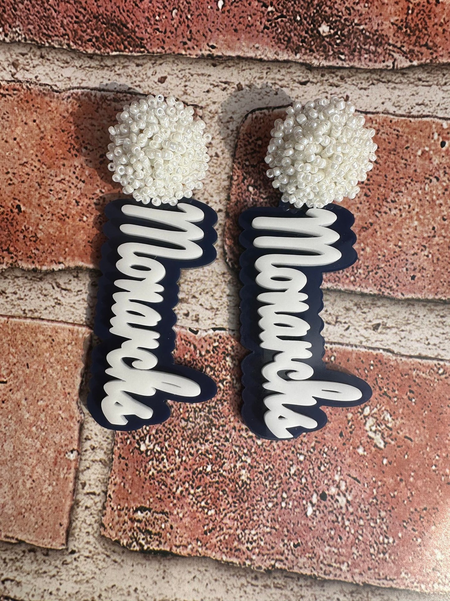 ODU Monarchs Acrylic Earrings- 2 Layer