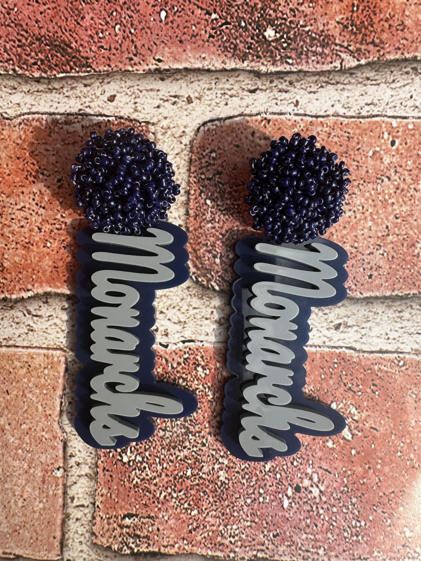 ODU Monarchs Acrylic Earrings- 2 Layer