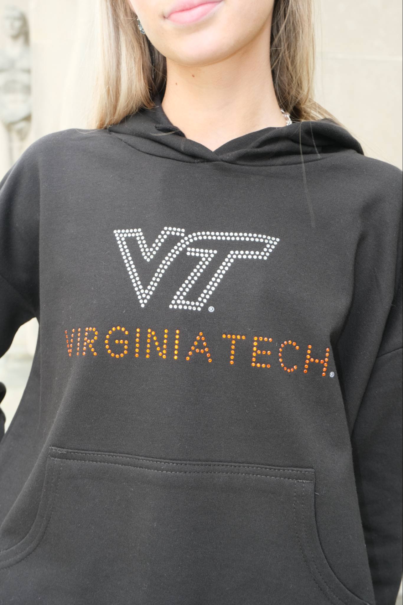 VT Virginia Tech New Logo Cropped Hoodie