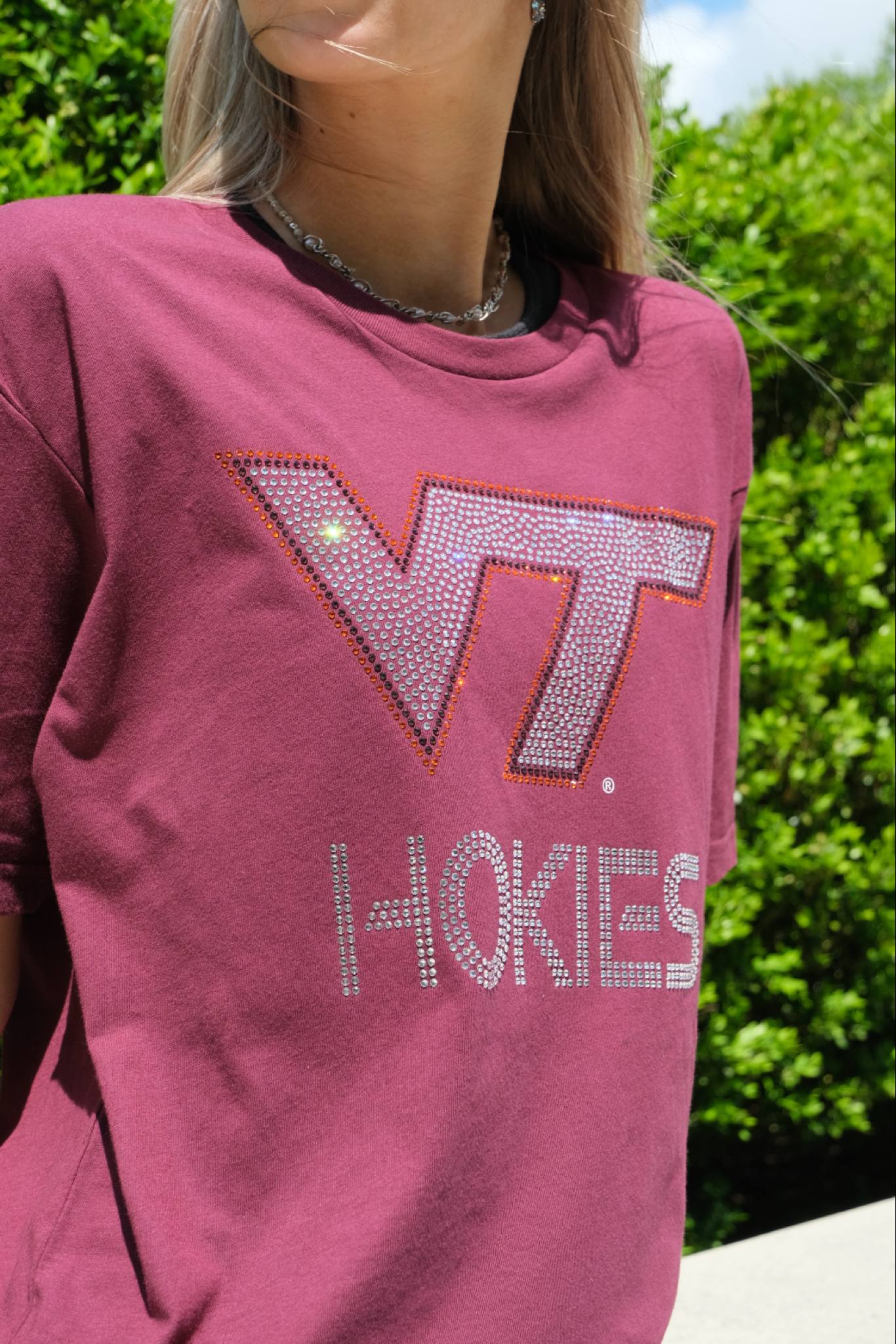VT Virginia Tech Hokies Logo Scoop Neck Tee