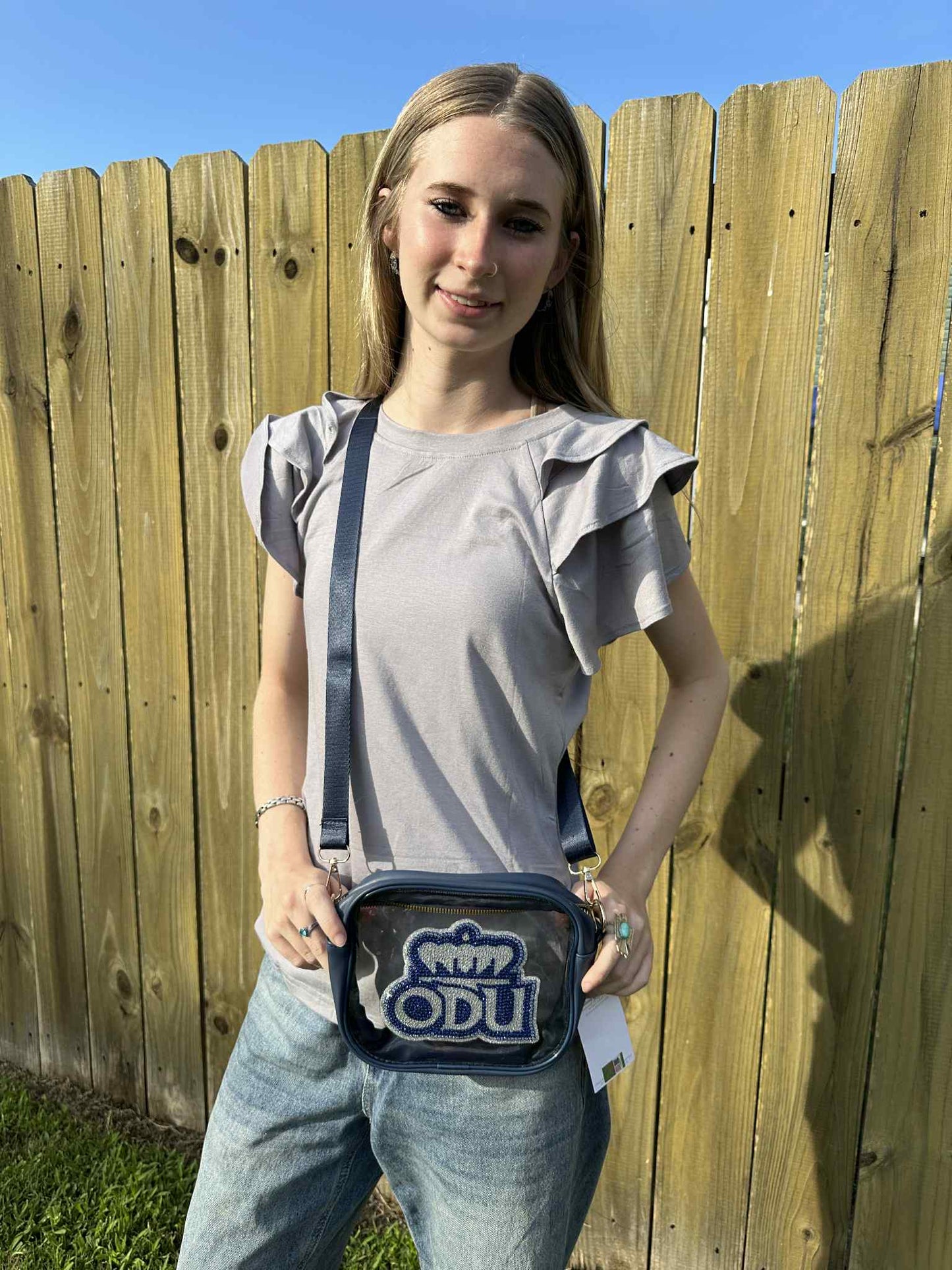 ODU Logo Clear Crossbody Purse