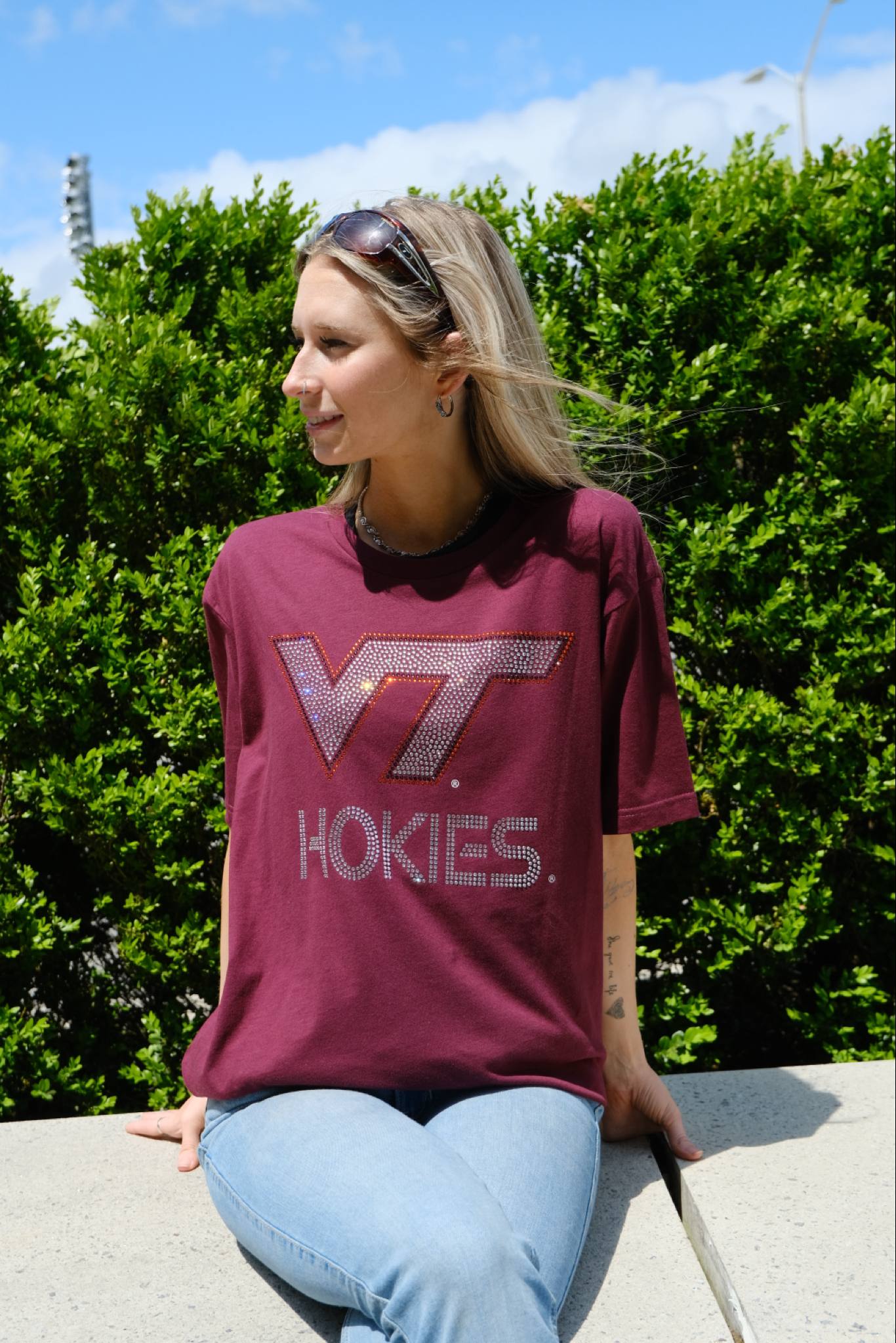 VT Virginia Tech Hokies Logo Scoop Neck Tee