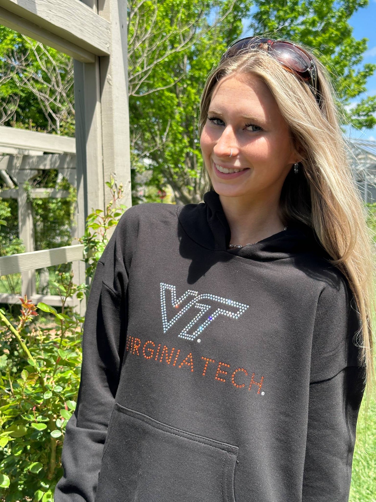 VT Virginia Tech New Logo Cropped Hoodie