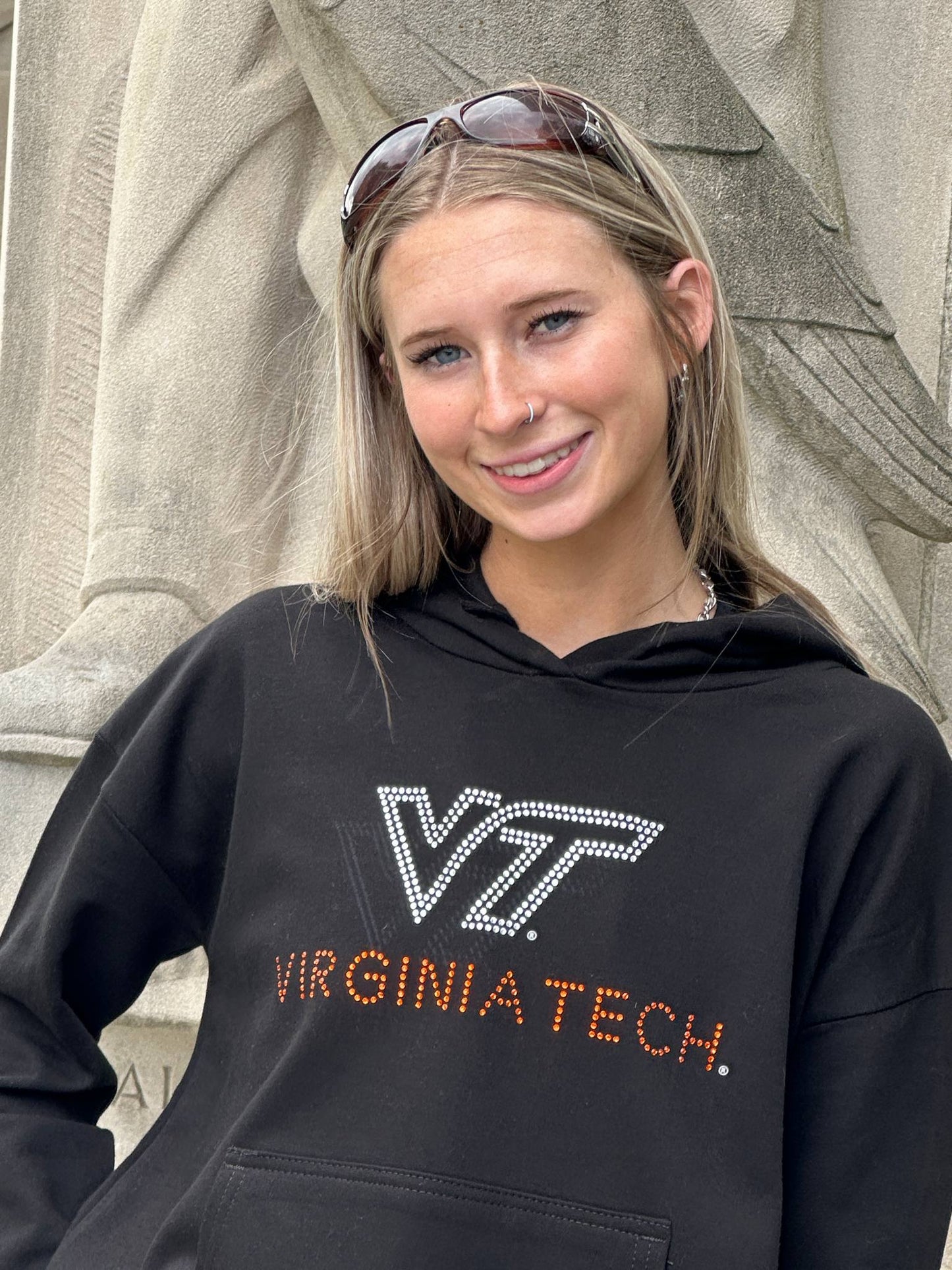 VT Virginia Tech New Logo Cropped Hoodie