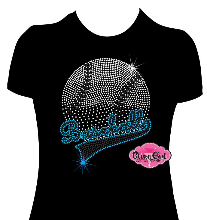 baseball spirit_wear rhinestones sparkle bling