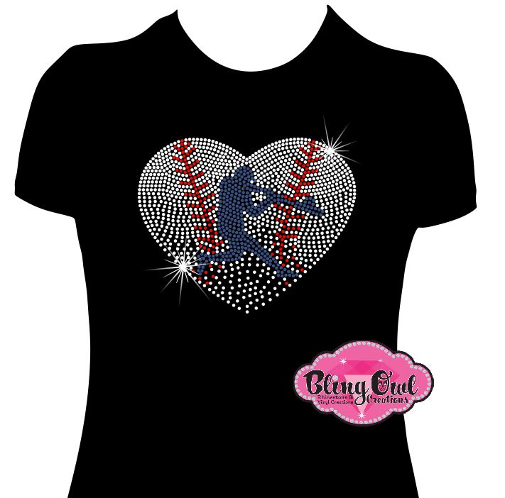 baseball spirit_wear rhinestones sparkle bling