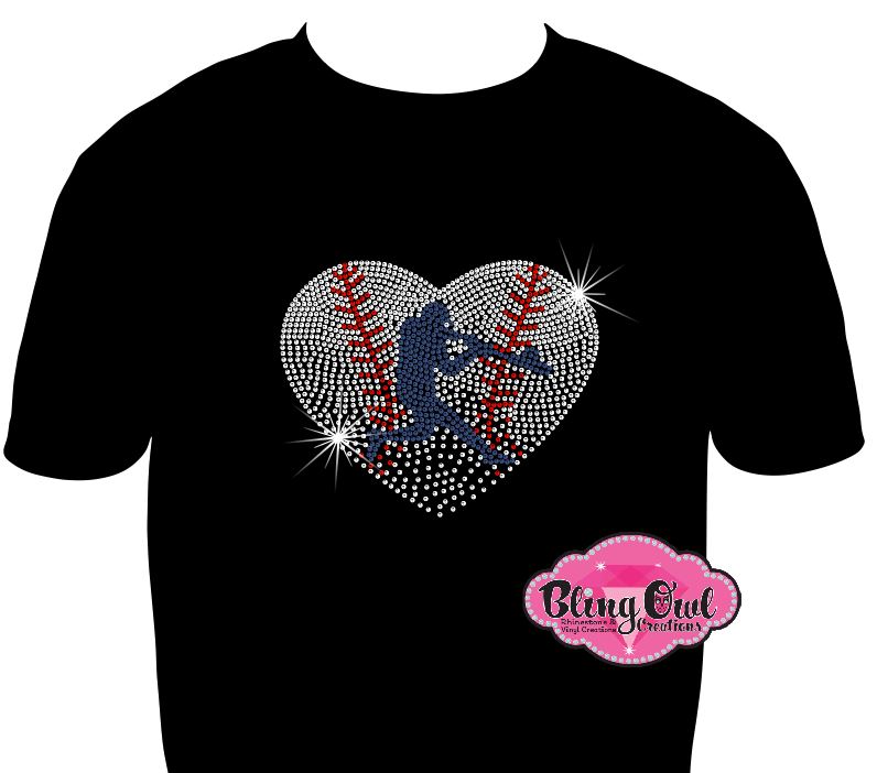 baseball spirit_wear rhinestones sparkle bling
