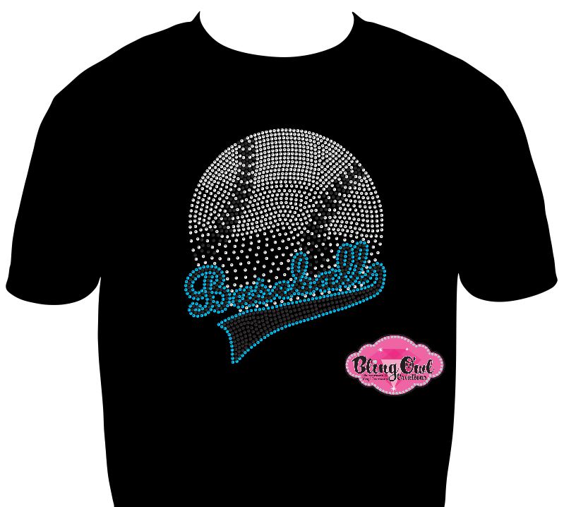 baseball spirit_wear rhinestones sparkle bling