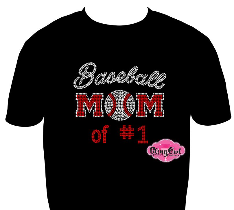 baseball_mom spirit_wear rhinestones sparkle bling personalized number #