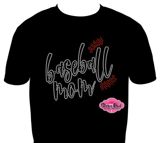baseball_mom spirit_wear rhinestone sparkle bling