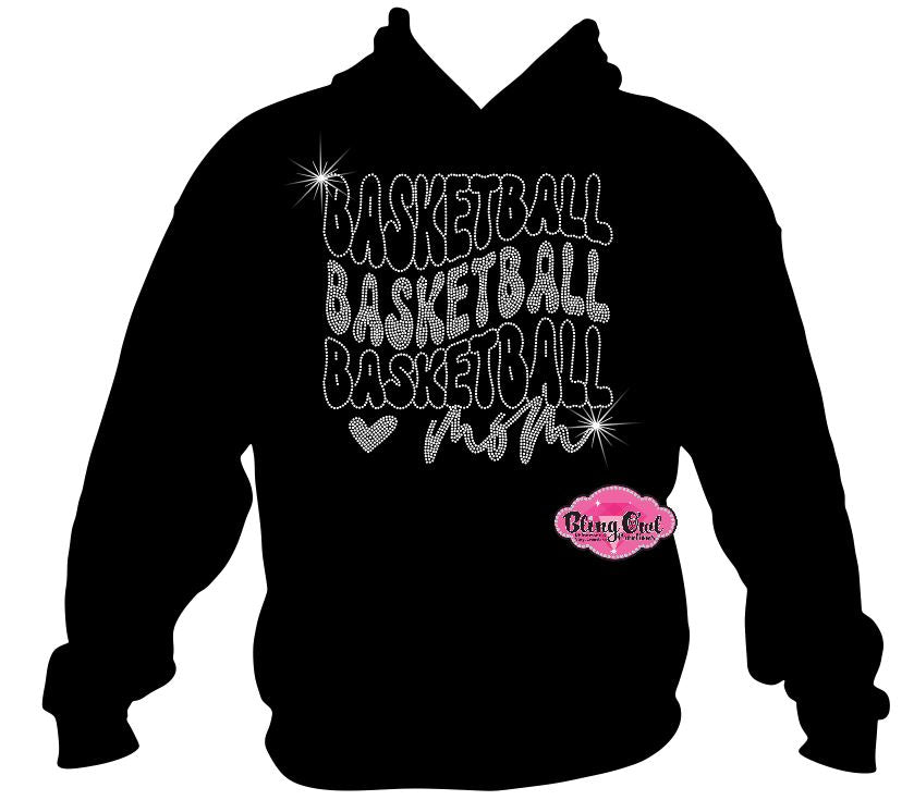 basketball_mom spirit_wear black shirt rhinestones sparkle bling