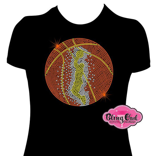 basketball_shaded mom spirit_wear black shirt rhinestones sparkle bling