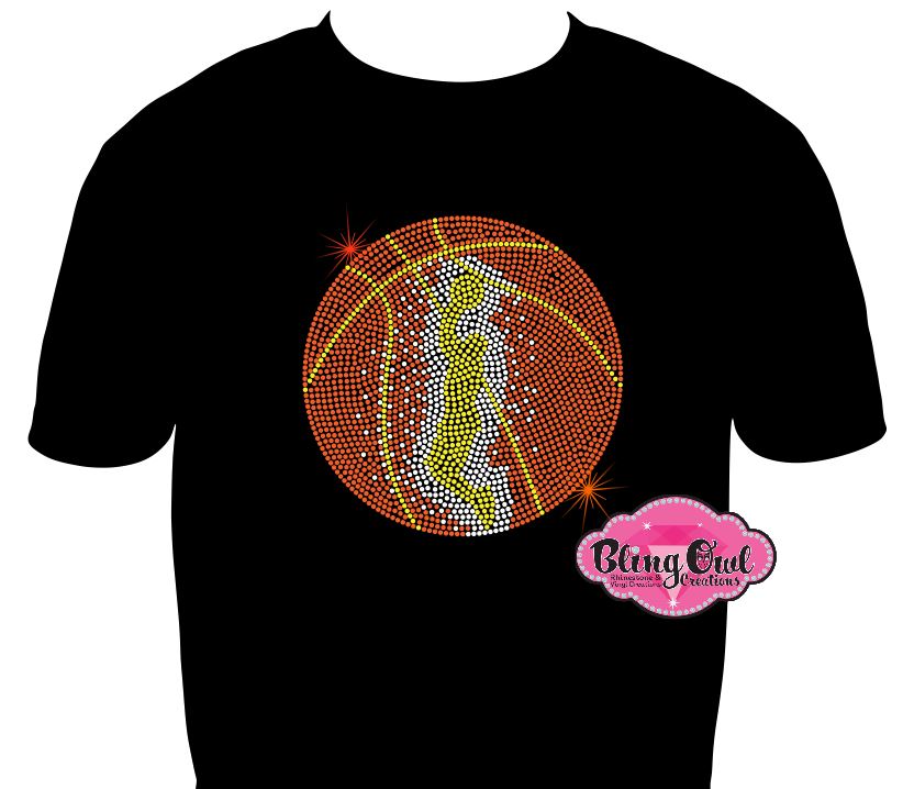 basketball_shaded mom spirit_wear black shirt rhinestones sparkle bling