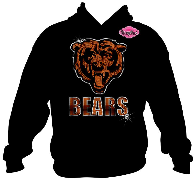 bears_spirit_wear team school spirit wear shirt rhinestones sparkle bling