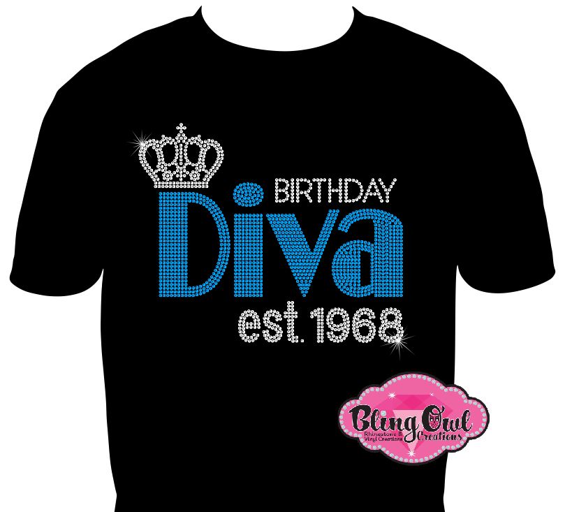 Birthday Diva 3 est (Rhinestone Design)