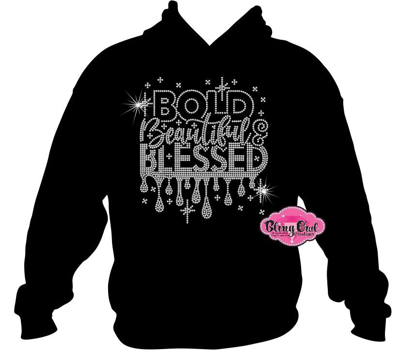 bold beautiful and blessed drip shirt christian clothing tshirt faith based rhinestones sparkle bling