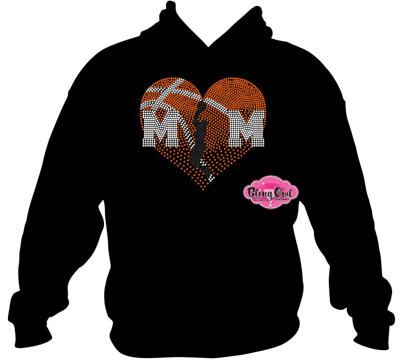 basketball_mom spirit_wear black shirt rhinestones sparkle bling