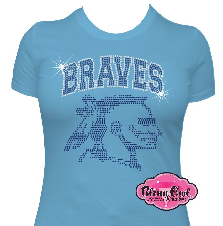 indian_river braves mascot school_spirit_wear rhinestones sparkle bling