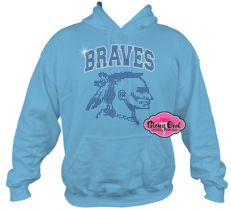 indian_river braves mascot school_spirit_wear rhinestones sparkle bling