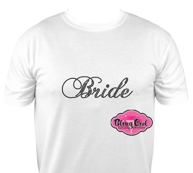 bride_wedding shirt rhinestones sparkle bling