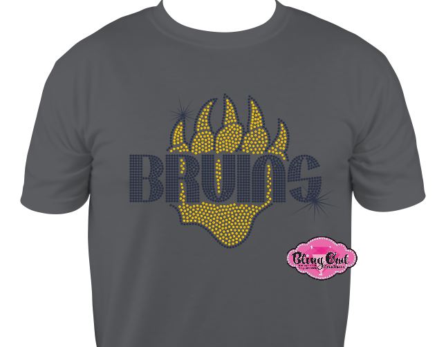 Bruins Paw Claws Short Sleeve Adult Unisex