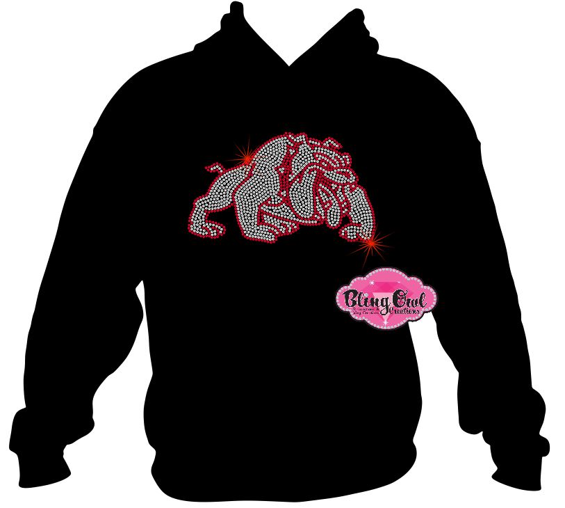 bulldogs_spirit_wear team shirt rhinestones sparkle bling