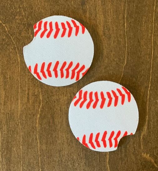 Baseball Car Coasters Neoprene