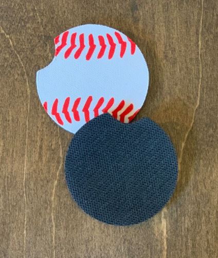 Baseball Car Coasters Neoprene