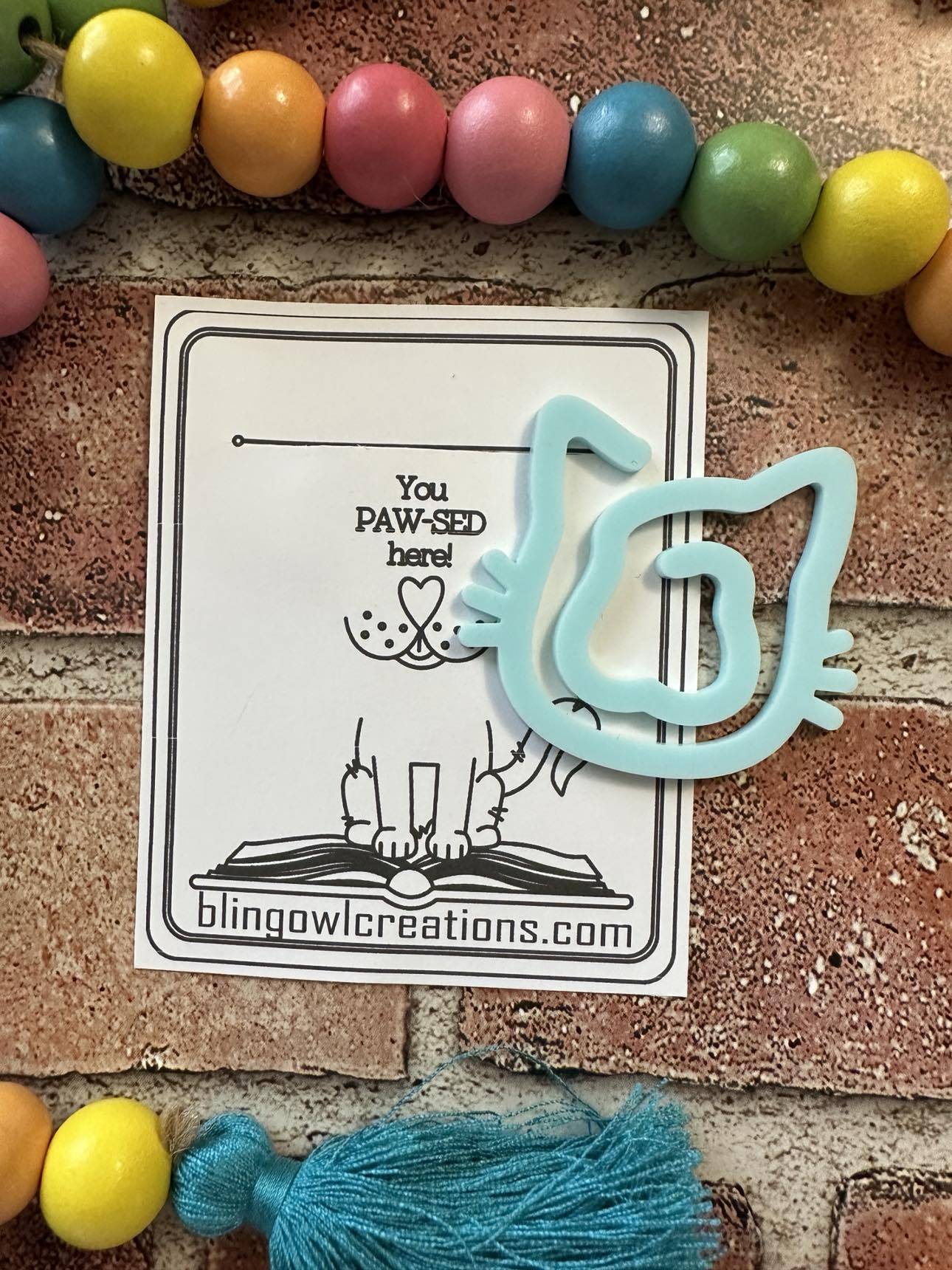 Cat Face Bookmark, book lovers, reading