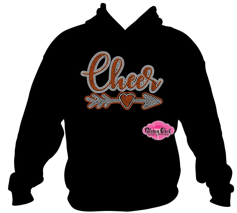 cheer_with_arrow_heart team_cheer_wear rhinestones sparkle bling