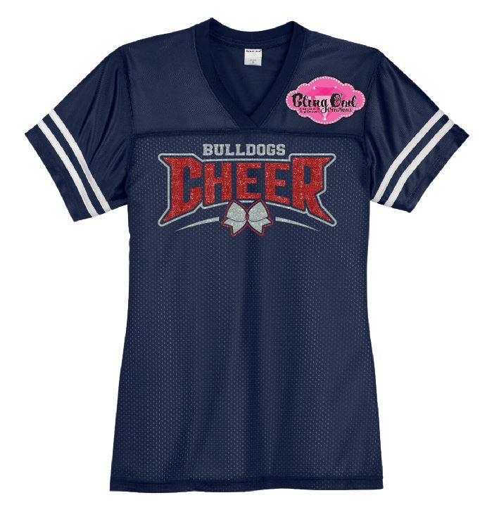 Curve Cheer Bow Football Jersey