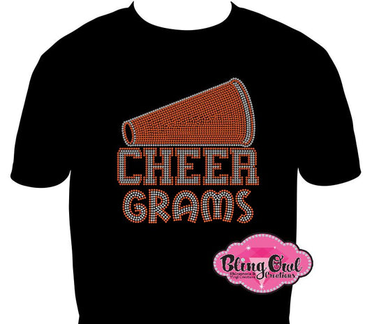 cheer_grams with_megaphone school_spirti_wear rhinestones sparkle bling