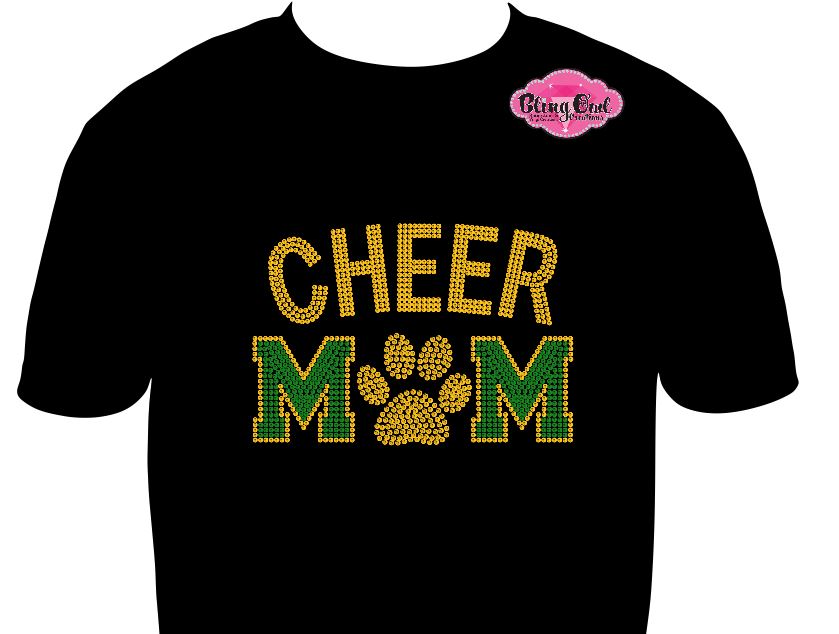 Cheer Mom Paw 2 (Rhinestone design)