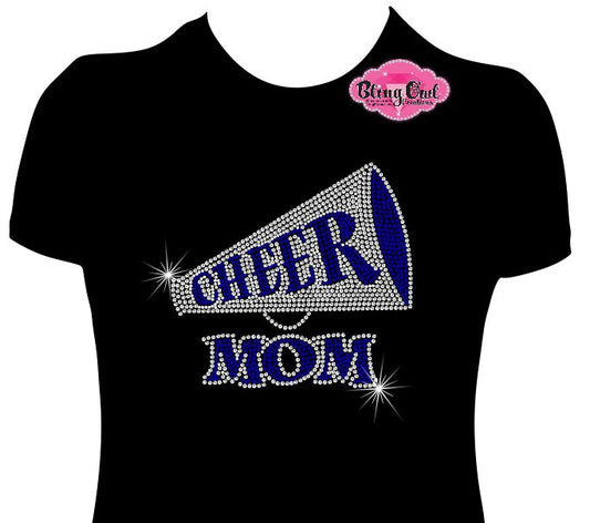 Cheer Mom Megaphone 5 (Rhinestone Design)