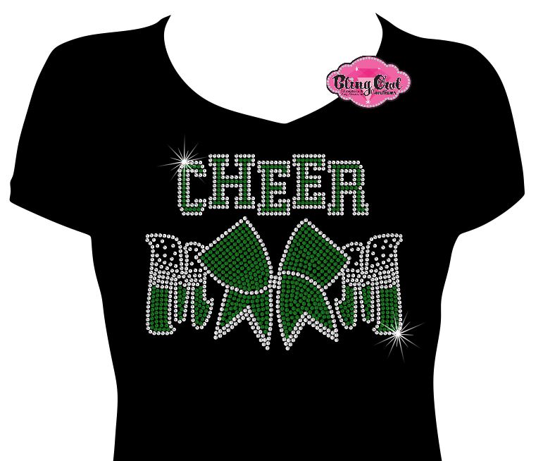 Cheer Mom Bow 2 (Rhinestone design)