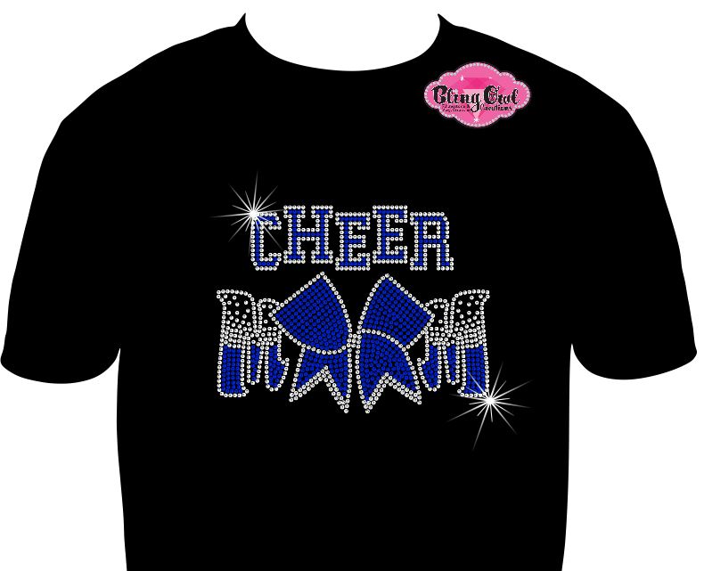 Cheer Mom Bow 2 (Rhinestone design)