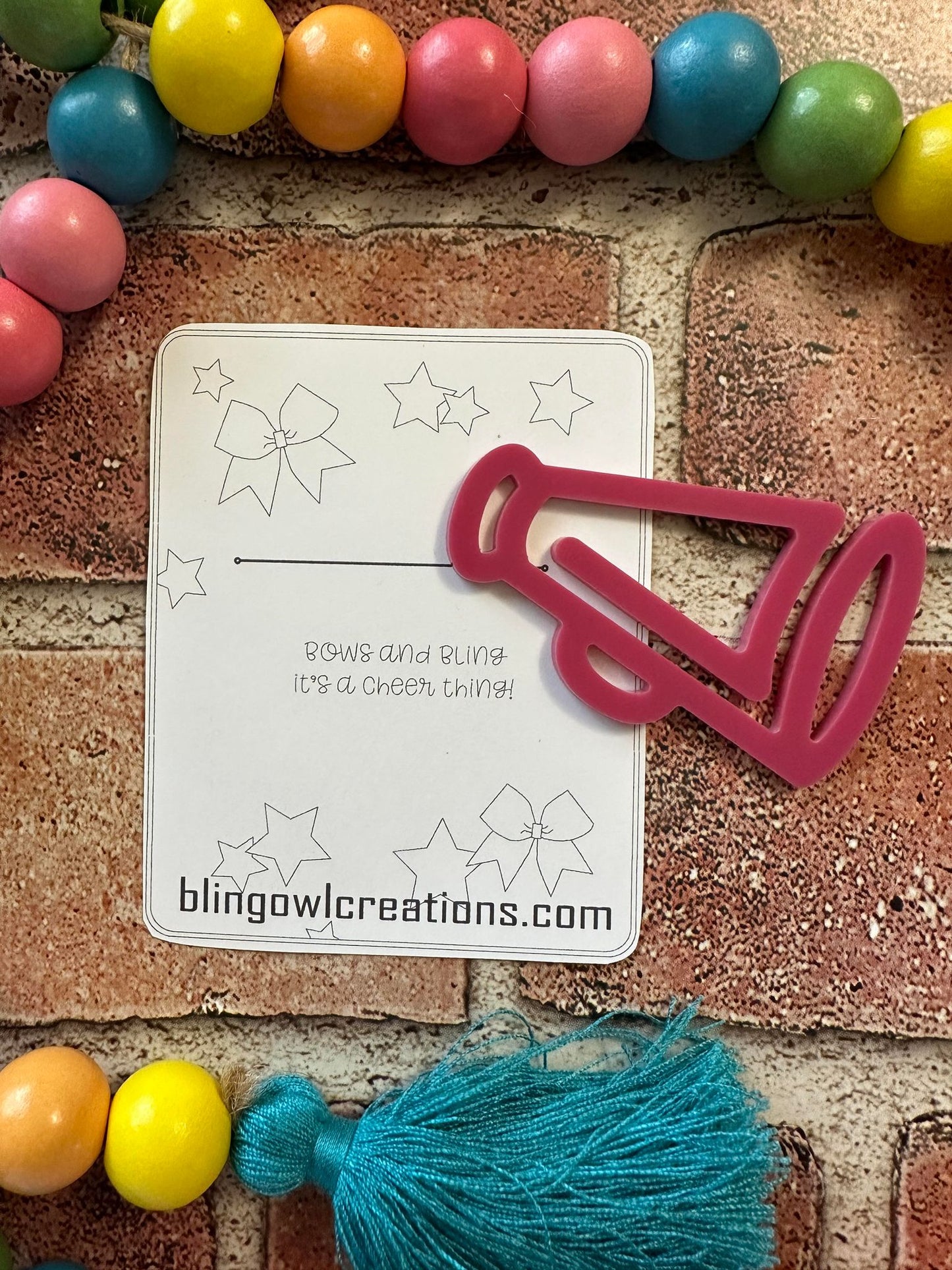 Cheer megaphone Bookmark, book lovers, reading
