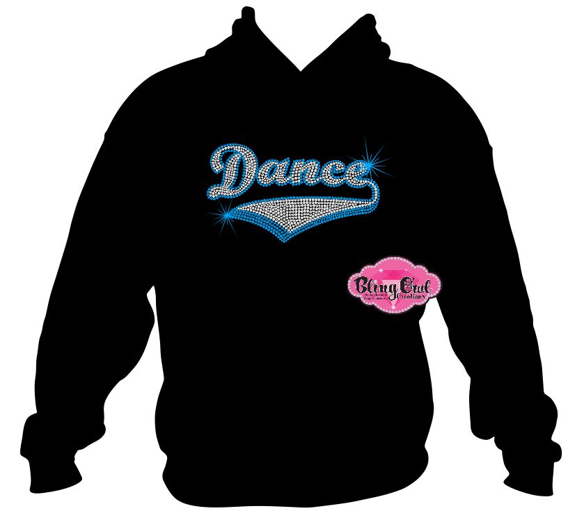 dance_swoosh shirt glam vibes tshirt rhinestones sparkle bling