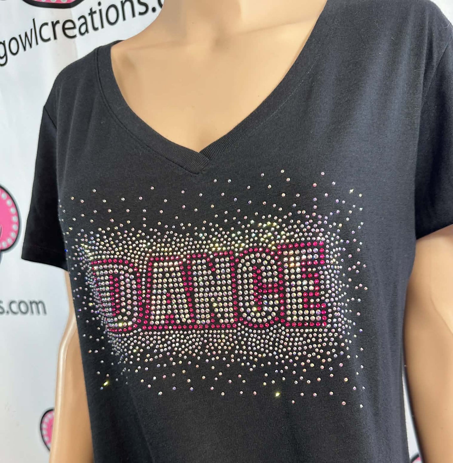 Dance Scatter Womens Fitted Vneck (Sample)